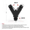 AN10 Car Modified Three-way Y-type Oil Pipe Joint Adapter - 4
