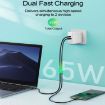 65W USB-C/Type-C + QC3.0 Laptop Charging Adapter - EU/US Plug - 4