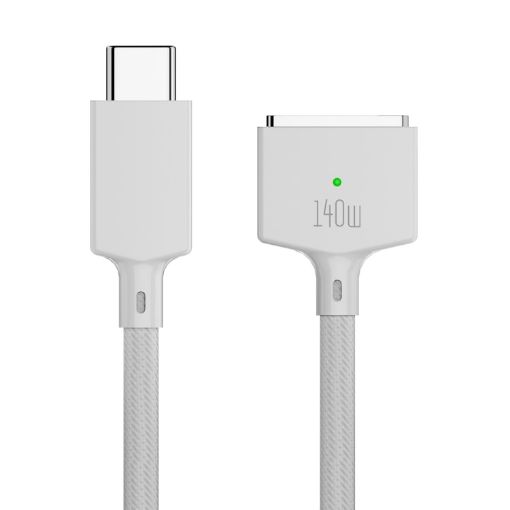 140W USB-C to MagSafe 3 Fast Charging Cable - 2m White - 1