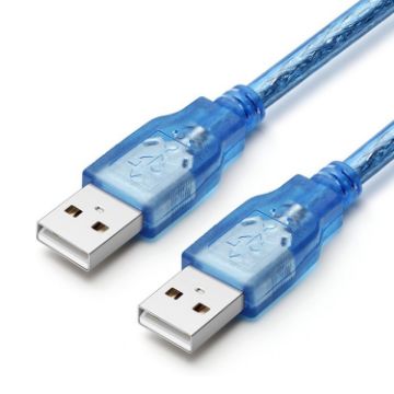Picture of USB 2.0 AM to AM Cable, Length: 30cm (Blue)