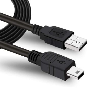 Picture of USB 2.0 AM to Mini 5pin USB Cable, Length: 1.5m (Black)