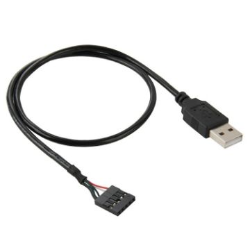 5 Pin Motherboard Female Header to USB 2.0 Male Adapter Cable - 50cm - 1