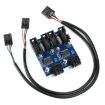 9 Pin USB Header Male to 4 Female Extension Cable Card - 3