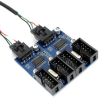 9 Pin USB Header Male to 4 Female Extension Cable Card - 8