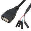 USB Male to Female Dupont Motherboard Header Adapter Cable - 0.3m - 4