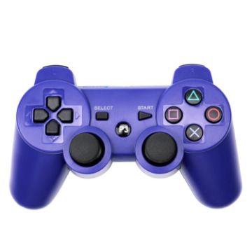 Picture of Snowflake Button Wireless Bluetooth Gamepad Game Controller for PS3 (Blue)