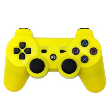 Picture of Snowflake Button Wireless Bluetooth Gamepad Game Controller for PS3 (Yellow)