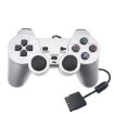 Silver Fuel Injection Wired Gamepad for PS2 - Dual Motor Vibration - 1