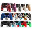 Picture of For PS4 Wireless Bluetooth Game Controller With Light Strip Dual Vibration Game Handle (Wood Grain)