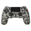 Picture of For PS4 Wireless Bluetooth Game Controller With Light Strip Dual Vibration Game Handle (Green Eye Skull)