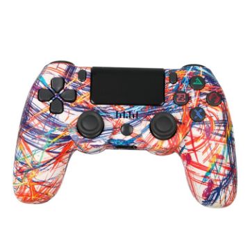 Picture of For PS4 Wireless Bluetooth Game Controller With Light Strip Dual Vibration Game Handle (Line)