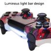 Picture of For PS4 Wireless Bluetooth Game Controller With Light Strip Dual Vibration Game Handle (Fire Ghost)