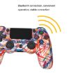 Picture of For PS4 Wireless Bluetooth Game Controller With Light Strip Dual Vibration Game Handle (White)