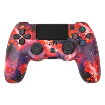 Picture of For PS4 Wireless Bluetooth Game Controller With Light Strip Dual Vibration Game Handle (Star Red)