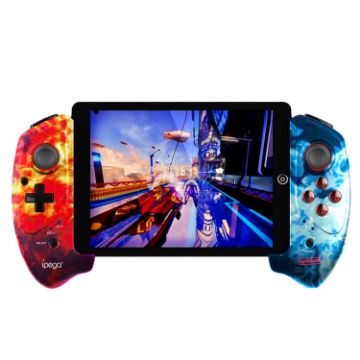 Picture of IPEGA PG-9083 Phone Tablet Bluetooth Wireless Stretch Gamepad For Android/IOS/PS3/Switch (B Flame Red Blue)