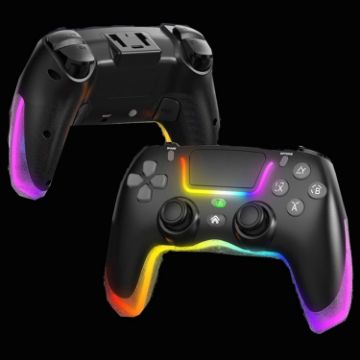 Picture of For PS4 Dazzle Color Light Wireless Bluetooth Grip (Black)