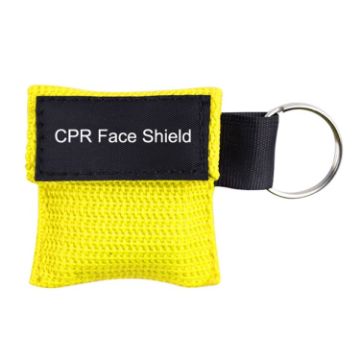 Picture of CPR Emergency Face Shield Mask Key Ring Breathing Mask (Yellow)
