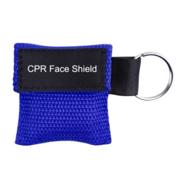 Picture of CPR Emergency Face Shield Mask Key Ring Breathing Mask (Blue)