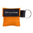 CPR Emergency Face Shield Mask Key Ring - Orange - 1
