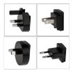 Picture of 4 in 1 EU Plug + US Plug + UK Plug + AU Plug AC 100-240V to DC 12V 3A Power Adapter, Tips: 5.5 x 2.1mm, Cable Length: about 1.2m (Black)