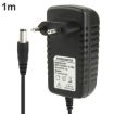 Picture of High Quality EU Plug AC 100-240V to DC 12V 2A Power Adapter, Tips: 5.5 x 2.1mm, Cable Length: 1m (Black)