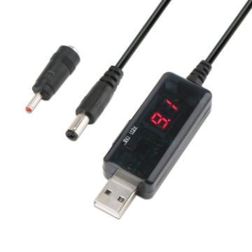 Picture of USB Boost Cable 5V Step Up to 9V 12V Adjustable Voltage Converter 1A Step-up Volt Transformer DC Power Regulator with Switch EU