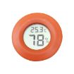 Picture of Digital Round Shaped Reptile Box Centigrade Thermometer & Hygrometer with Screen Display (Orange)