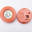 Picture of Digital Round Shaped Reptile Box Centigrade Thermometer & Hygrometer with Screen Display (Orange)