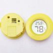 Picture of Digital Round Shaped Reptile Box Centigrade Thermometer & Hygrometer with Screen Display (Yellow)