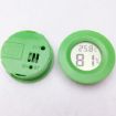 Picture of Digital Round Shaped Reptile Box Centigrade Thermometer & Hygrometer with Screen Display (Green)