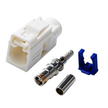 Picture of For RG174 Cable Fakra Radio Crimp Female Jack/Plug Connector with Phantom RF Coaxial (Fakra B)