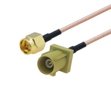 Picture of 20cm Antenna Extension RG316 Coaxial Cable (SMA Male to Fakra K Male)