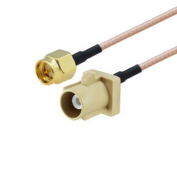 Picture of 20cm Antenna Extension RG316 Coaxial Cable (SMA Male to Fakra I Male)