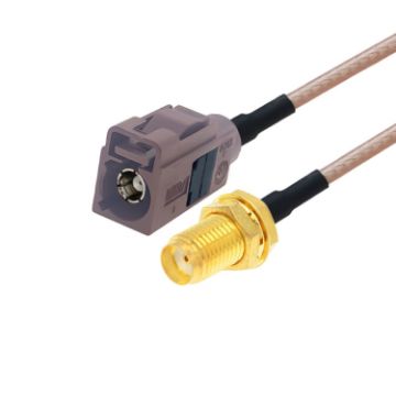 Picture of 20cm Antenna Extension RG316 Coaxial Cable (SMA Female to Fakra F Female)