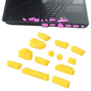 Picture of 13 in 1 Universal Silicone Anti-Dust Plugs for Laptop (Yellow)