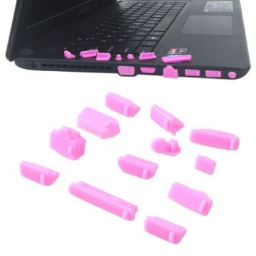 Picture of 13 in 1 Universal Silicone Anti-Dust Plugs for Laptop (Pink)