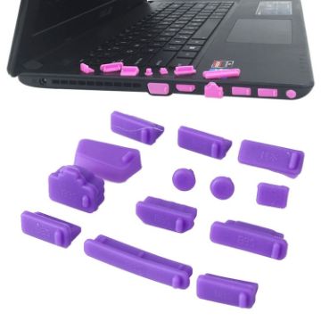 Picture of 13 in 1 Universal Silicone Anti-Dust Plugs for Laptop (Purple)