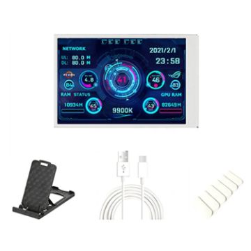 Picture of 3.5 Inch IPS View All Computer Monitor USB Chassis Vice Screen Set 1 (White)
