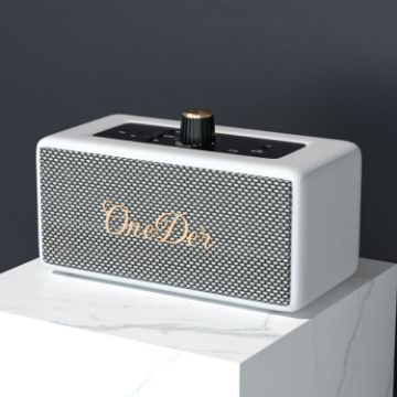 Picture of Oneder D3 Retro Leather Casing 30W Dual Units Wireless Bluetooth Speaker (White)