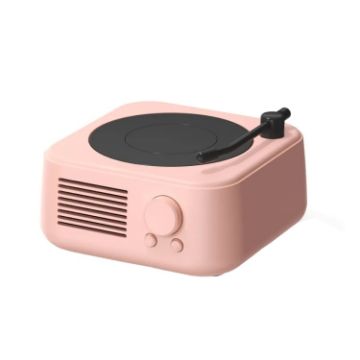 Picture of X17 Vintage Phonograph Record Player Wireless Bluetooth Music Speaker (Pink)