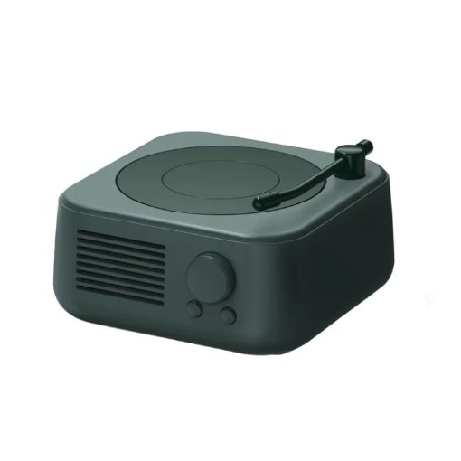 Vintage Phonograph Record Player Bluetooth Speaker - Green - 1