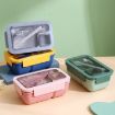 Picture of Rectangle Microwaveable Lunch Box Hermetic Bento Box with Spoon Chopsticks (Blue)