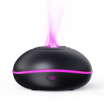Picture of SD13 200ML Car USB Flame Aromatherapy Diffuser Home LED Night Light Silent Mist Humidifier (Black)