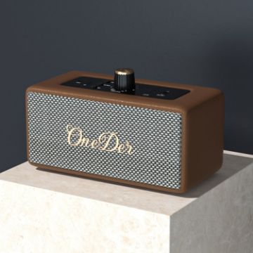 Picture of Oneder D3 Retro Leather Casing 30W Dual Units Wireless Bluetooth Speaker (Brown)