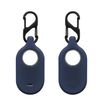 Picture of For Samsung Galaxy SmartTag2 With Key Ring Silicone Protective Case, Style: S Buckle Deep Blue