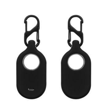 Picture of For Samsung Galaxy SmartTag2 With Key Ring Silicone Protective Case, Style: S Buckle Black