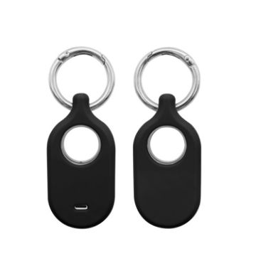 Picture of For Samsung Galaxy SmartTag2 With Key Ring Silicone Protective Case, Style: Round Buckle Black