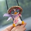 Car Cartoon Duck Rear View Mirror Interior Pendant - Pink Guitar Duck - 3