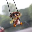 Car Cartoon Duck Rear View Mirror Interior Pendant - Pink Guitar Duck - 5