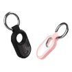 Picture of For Samsung Galaxy SmartTag 2 TPU Carbon Fiber Half Wrap Keychain Case (Black)
